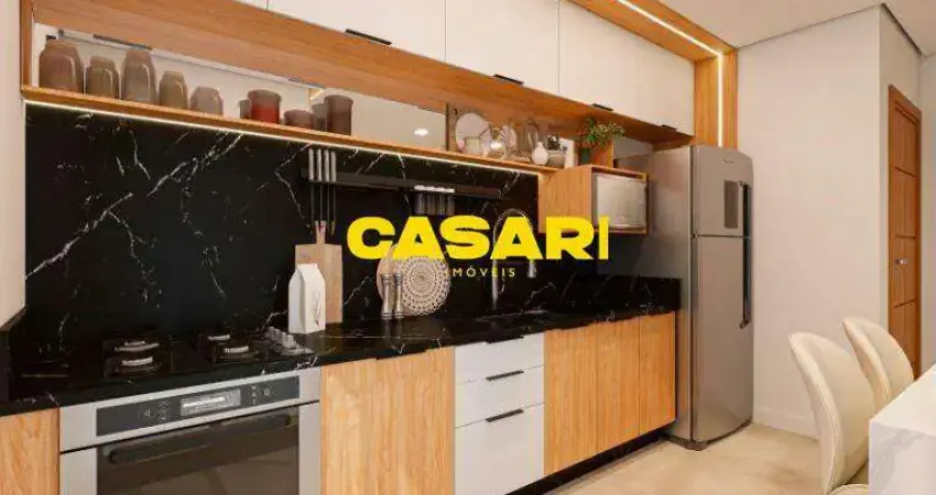 Apartamento com 2 dormitórios à venda, 59 m² - campestre - santo andré/sp