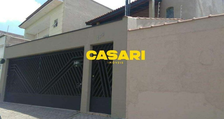 Sobrado com 4 dormitórios, 300 m² - venda por R$ 900.000,00 ou aluguel por R$ 8.108,33/mês - Utinga - Santo André/SP
