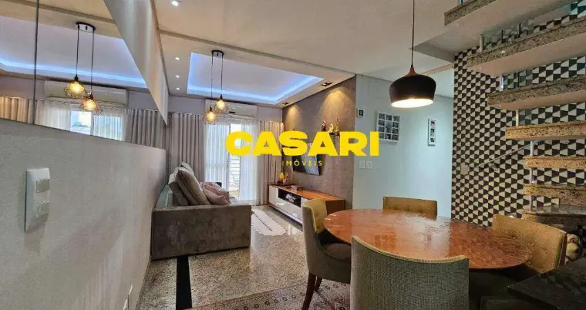 Cobertura com 3 dormitórios à venda, 170 m² - nova gerti - são caetano do sul/sp