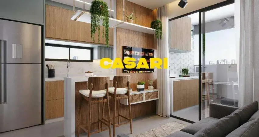 Apartamento com 2 dormitórios à venda, 38 m² por R$ 302.827,00 - Vila Príncipe de Gales - Santo André/SP