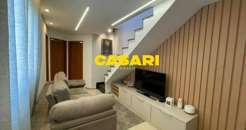 Cobertura com 2 dormitórios à venda, 86 m² - santa maria - santo andré/sp