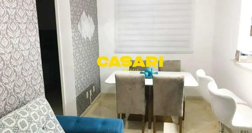 Apartamento com 2 dormitórios à venda, 50 m² - Vila Homero Thon - Santo André/SP