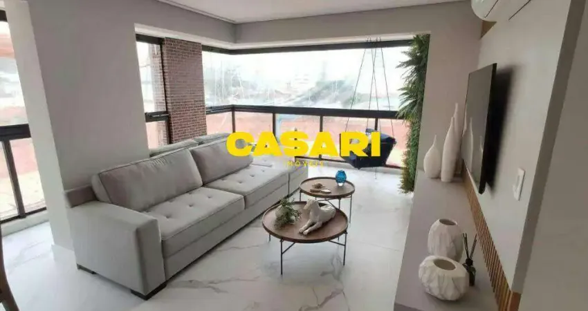 Apartamento com 3 dormitórios à venda, 133 m²- jardim - santo andré/sp