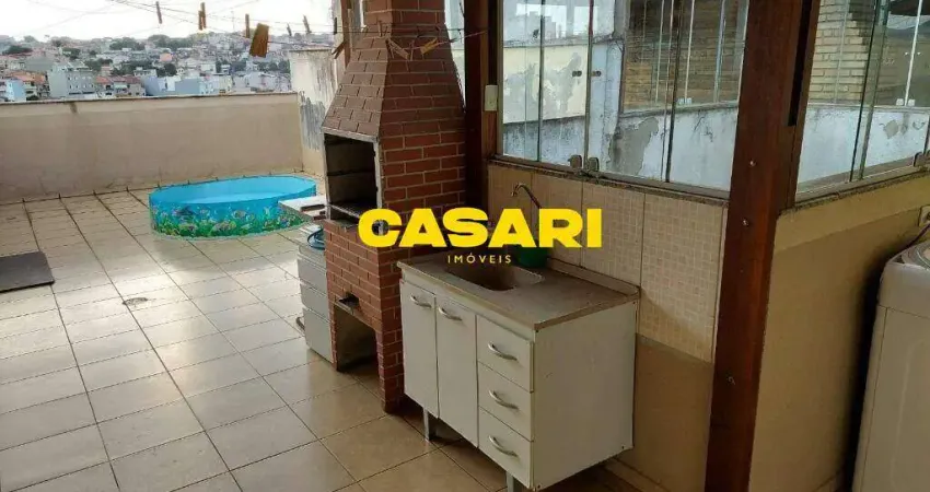 Cobertura com 2 dormitórios e churrasqueira à venda na vila tibiriçá - santo andré