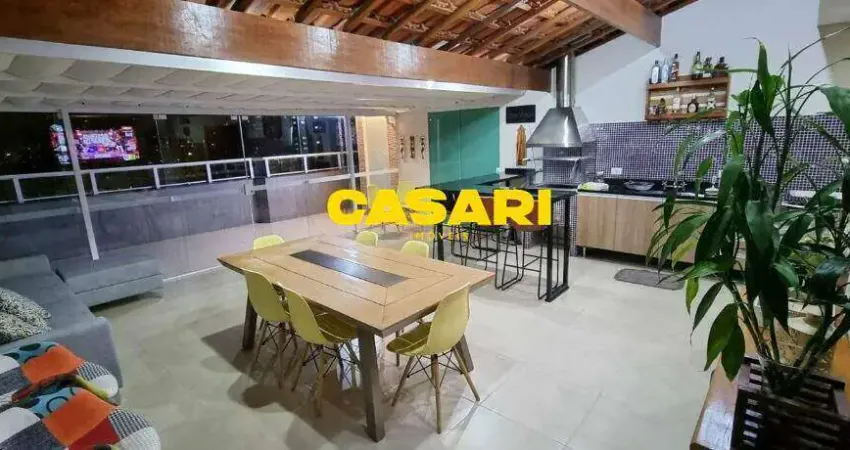 Cobertura com 3 dormitórios à venda, 145 m² - vila valparaíso - santo andré/sp