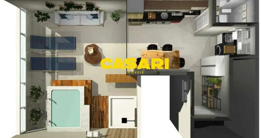 Cobertura com 2 dormitórios à venda, 90 m² por R$ 590.000,00 - Campestre - Santo André/SP