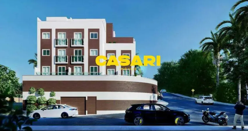 Cobertura com 2 dormitórios à venda, 73 m² - jardim pilar - santo andré/sp