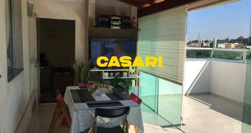 Cobertura à venda, 3 dormitórios (1 suíte), área gourmet, 2 vagas - paulicéia - são bernardo do campo/sp