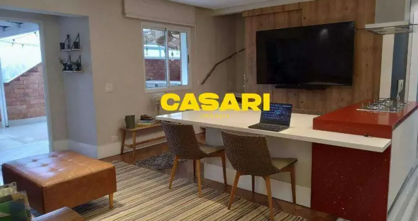 Cobertura à venda, 177 m² - 3 dormitórios (1 suíte máster), 3 vagas, varanda gourmet - jardim do mar - são bernardo do campo/sp