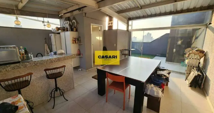 Cobertura à venda com 2 quartos e 100 m² na vila valparaíso, santo andré/sp
