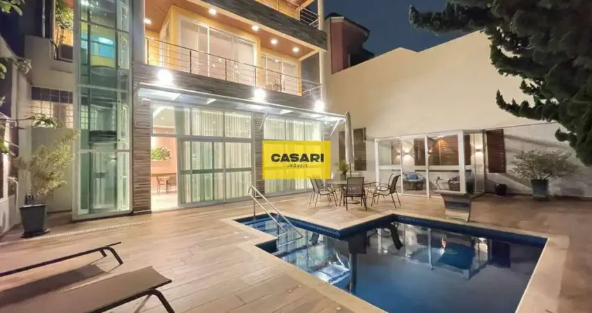 Sobrado residencial de luxo com 4 suítes, 6 vagas e vista para lago – parque terra nova ii, sbc