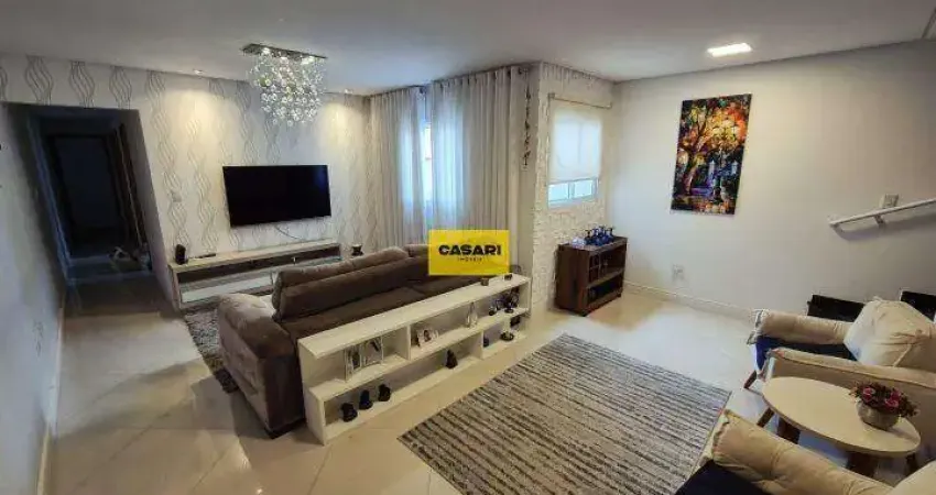 Cobertura impecável com 3 dormitórios, 185 m² e 2 vagas na vila pires – santo andré