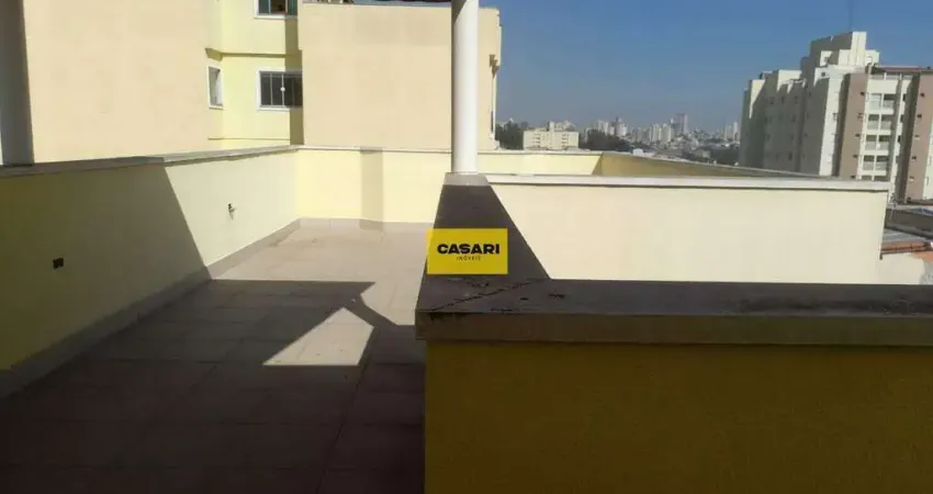 Cobertura a venda, em prédio baixo, com 100m², 2 quartos - camilópolis - santo andré - sp