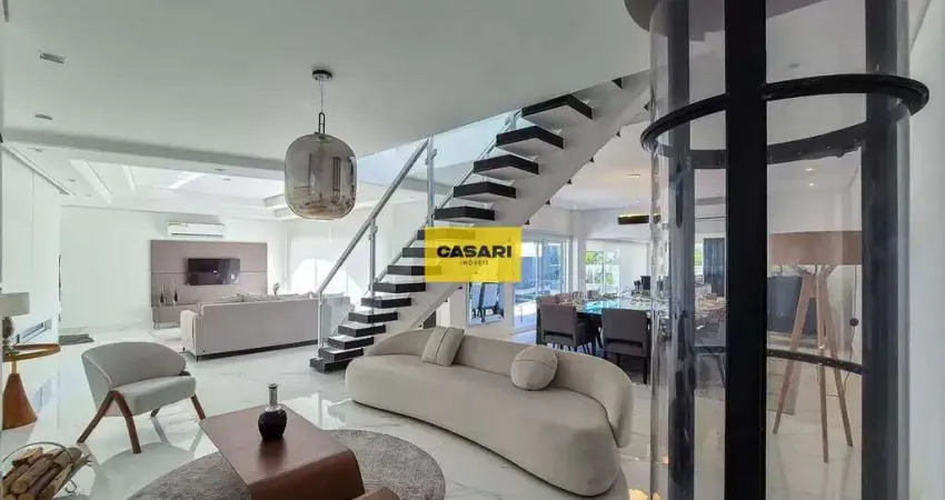 Sobrado de alto padrão no swiss park sbc – 4 suítes, cinema, piscina aquecida e vista deslumbrante