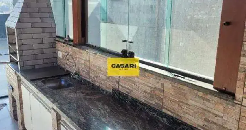 Cobertura incrível com área gourmet e 2 vagas na vila humaitá – santo andré