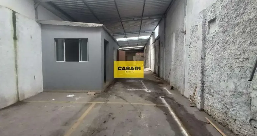 Galpão comercial plano, murado e com 204 m² para locação no bairro assunção, são bernardo. excelente ponto em avenida movimentada, próximo ao terminal