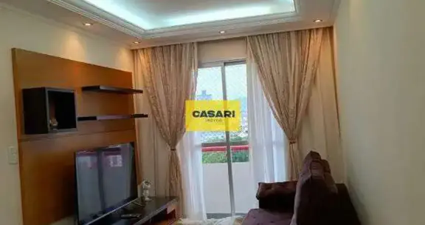 Apartamento mobiliado, 2 quartos, armários, 1 vaga coberta, 55m2, rua adriatico - santo andré, jardim do estadio