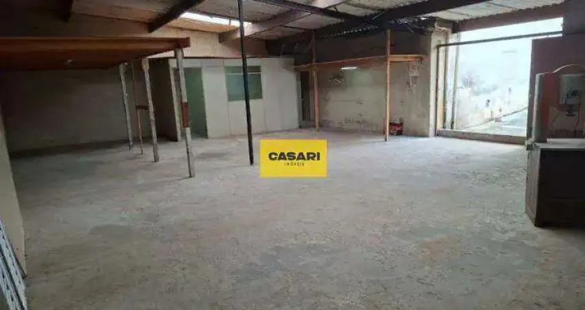 Salão comercial para alugar 300m² na vila euclides – 180m² cobertos, mezanino móvel e fácil acesso à anchieta