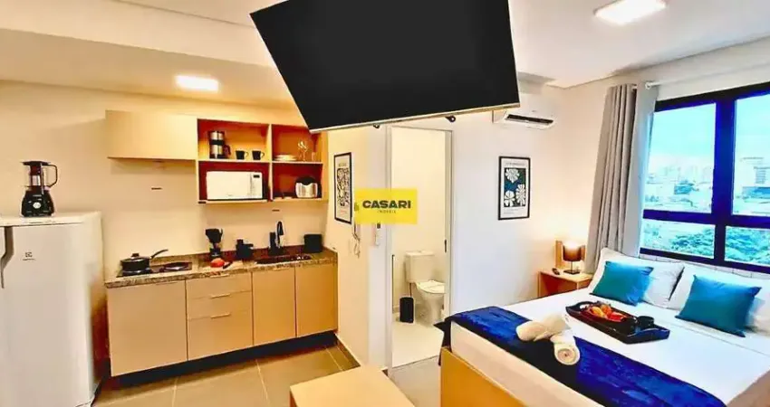 Loft moderno mobiliado com vaga e lazer completo em localização estratégica