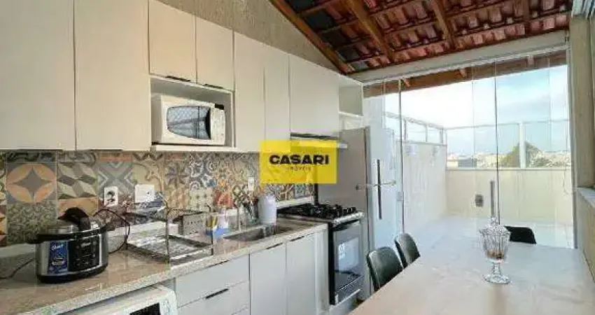 Cobertura com 2 dormitórios à venda, 134 m² - campestre - santo andré/sp