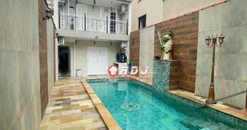 Sobrado com 4 dormitórios à venda, 195 m² por r$ 2.650.000,00 - encruzilhada - santos/sp