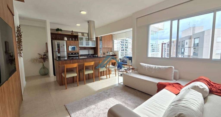 Aconchegante Apartamento Mobiliado com 1 suíte para alugar, 54 m² por R$ 6.647/mês - Edifício Acqua Park Alphaville - Barueri/SP