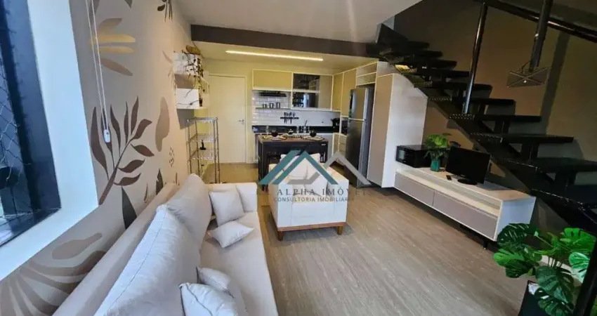 Apartamento duplex mobiliado com 1 dormitório para alugar, 57 m² por r$ 5.522/mês - edifício selenita - barueri/sp