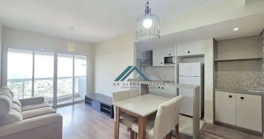 Apartamento mobiliado com 1 dormitório, 50 m² - venda por r$ 800.000 ou aluguel por r$ 5.900/mês - edifício novare - barueri/sp