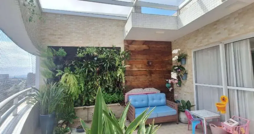 Cobertura à venda em santos-sp, bairro pompéia: 3 quartos, 3 suítes, 1 sala, 3 banheiros, 3 vagas, 165m².