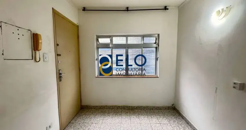 Apartamento para locação em santos/sp, bairro aparecida: 1 quarto, sala, banheiro, 1 vaga de garagem, 48m².