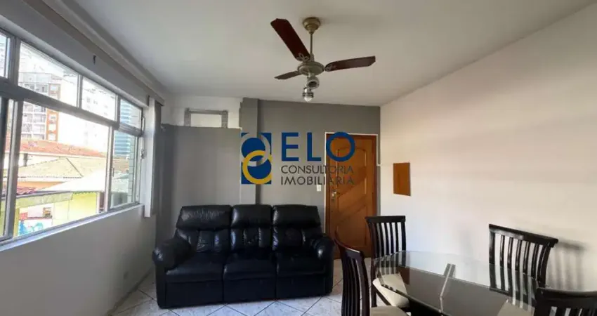 Apartamento para locação mobiliado em santos/sp, bairro aparecida: 2 quartos, 1 suíte, sala, 2 banheiros, 1 vaga de garagem, 85m². venha conferir!