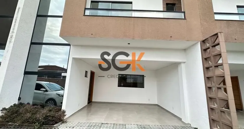 Casa geminada em condomínio fechado - 3 dormitórios, suíte e 2 vagas no são marcos, joinville