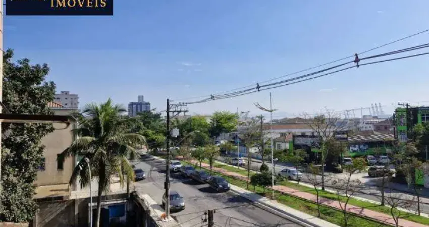 Apartamento á venda com sacada 2 dormitórios,1 wc social , coz. e a de serv. garagem coletiva suficiente   55 m² por r$ 370.000 - estuário - santos/sp