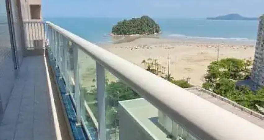 Apartamento Novo 3 dormitórios em Frente à Praia de Santos com Vista Mar