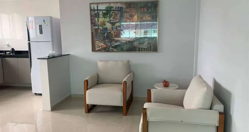 Apartamento 02 dormitórios em praia grande, vila caiçara, lado praia