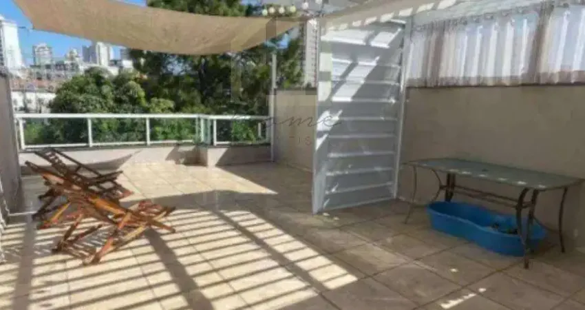 Cobertura à venda no bairro casa branca, em santo andré: 3 quartos, 1 suíte, 2 salas, 3 banheiros, 2 vagas, 160m²!