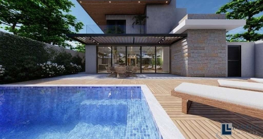 Lindo sobrado novo alto padrão para venda na Vila do Golfe, Cond Quinta dos Ventos, 4 suites, varanda gourmet, piscina, armários 330 m2 construidos, l