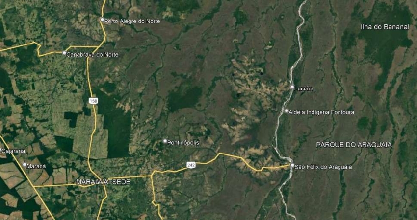 Fazenda dupla aptidao para venda na região de São Felix do Araguaia-MT com 3.100 hectares toda em pastagem nativa, 1.100 hectares Cerrado, rio na divi