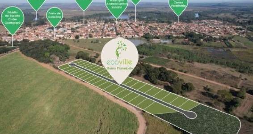 Lançamento Loteamento Ecoville em Guatapara-SP, proximo do Rio Mogi, lote com 537 m2, infraestrutura completa, pagamento facilitado