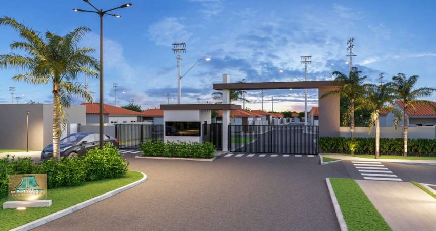 Lançamento casas em condomínio fechado em Sertãozinho-SP no Terras da Cidade, Cond. Lar Porto Alegre, 2 dormitórios mais quintal, lazer completo