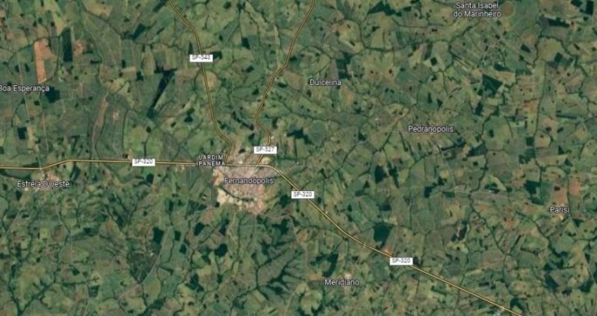 Fazenda para venda na região de Fernandopolis-SP com 67 alqueires sendo 41 alqueires em cana arrendada