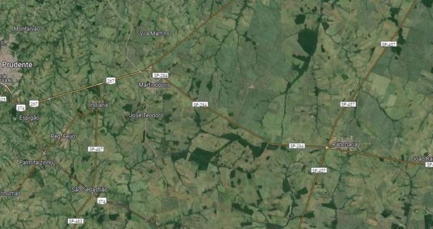 Fazenda dupla aptidão para venda na região de Presidente Prudente-SP com 65 alqueires, planta 59 alqueires, hoje na soja, benfeitorias, rica em agua