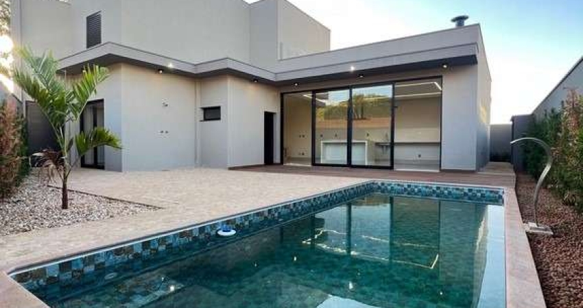 Maravilhosa casa nova alto padrão para venda em Bonfim Paulista no San Marco Ilha Roma, completa armários, 3 suites, gourmet e piscina em 408 m2 total
