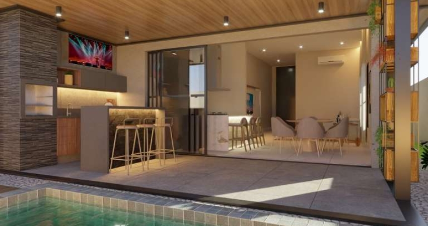 Oportunidade. Casa nova venda na Vila do Golf, Cond. Terras de Florença, 3 suites, gourmet e piscina em 209 m2 construidos, completa em armarios