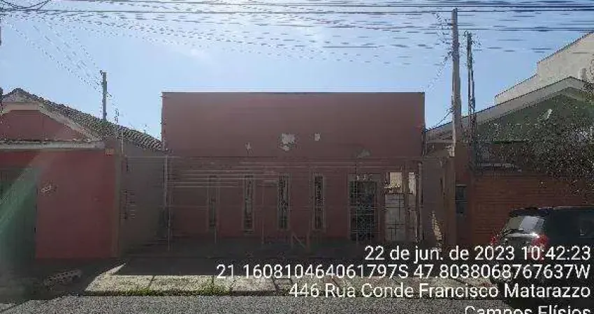 Oportunidade. Casa para venda em Ribeirão Preto-SP nos Campos Eliseos, 3 dormitorios, 2 vagas, 155 m2 construidos em um terreno de 180 m2