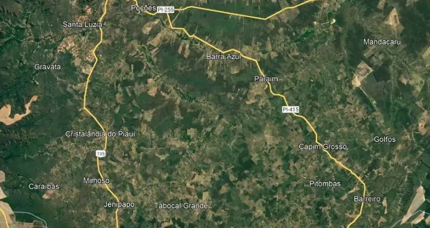 Fazenda na pecuária para venda na região de Corrente-PI com 1.100 hectares, beira da rodovia, boa de agua e muitas benfeitorias