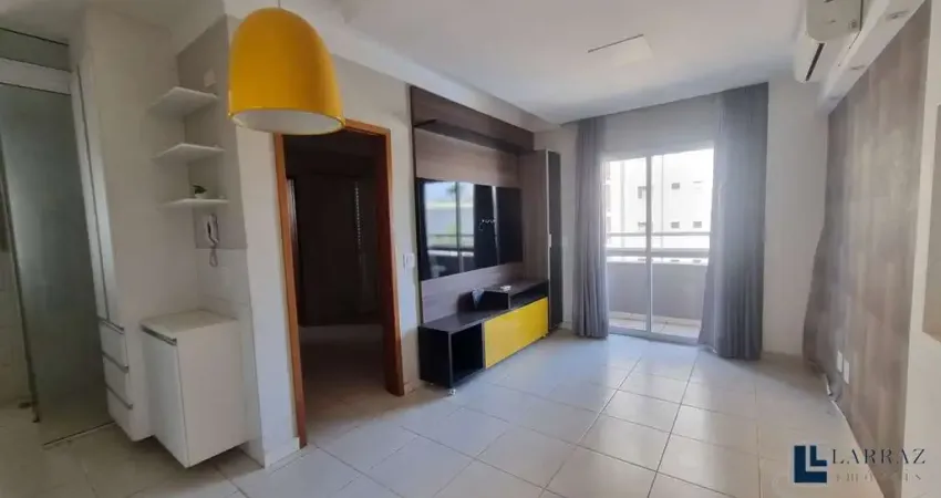 Lindo apartamento semi mobiliado para locação no jd botanico, ed. monte sinai, 1 suite, varanda, 45 m2 privativos, portaria 24h