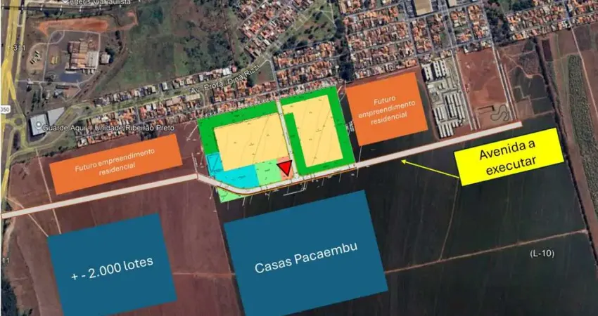 Area para incorporação, comercial ou residencial a venda no candido portinari, de esquina, frente para avenida com 2.237 m2