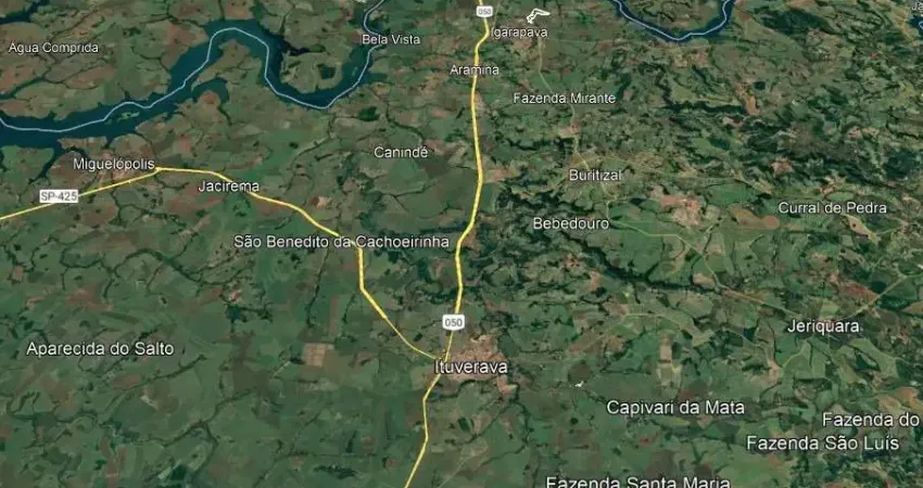 Excelente sitio para venda na região de ituverava-sp com 26 alqueires sendo 22 alqueires em cana arrendada, terra boa, ao lado do asfalto