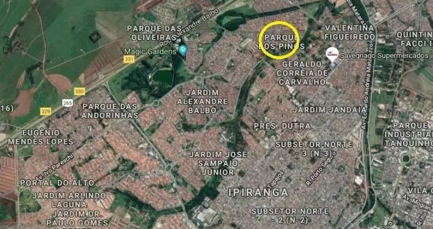 Area / terreno para venda no parque dos pinus, ideal para incorporação, area 11.488 m2 com 132 m de frente x 88 m lateral